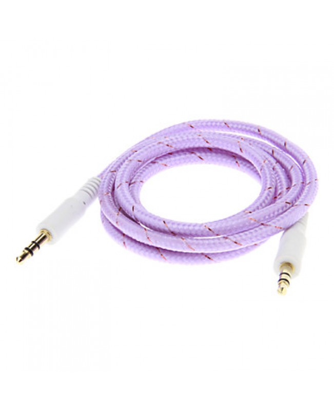 Weave Line Audio Jack Connection Cable(Purple 1.0m)